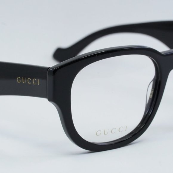 Gucci GG1429O 001 Eyeglasses Black 54mm Square Frame - Picture 2 of 11